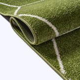 Trellis Uni Effen Laagpolig Vloerkleed Modern Groen