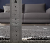 Trellis Uni Rond Effen Laagpolig Vloerkleed Modern Donker Grijs