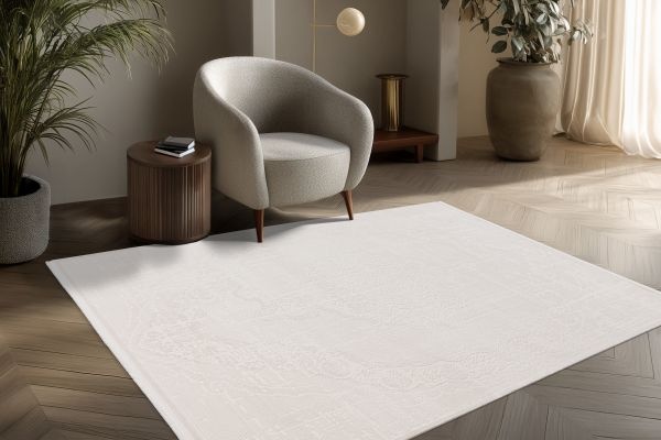 Verona Tradizionale - Modern Vloerkleed - Luxe Klassiek 3D Structuur - Laagpolig - Creme