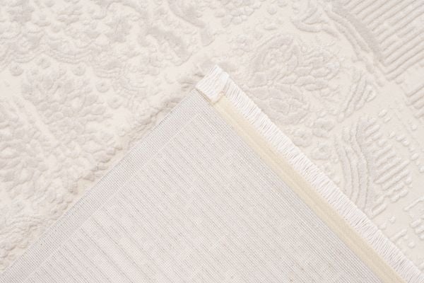 Verona Tradizionale - Modern Vloerkleed - Luxe Klassiek 3D Structuur - Laagpolig - Creme