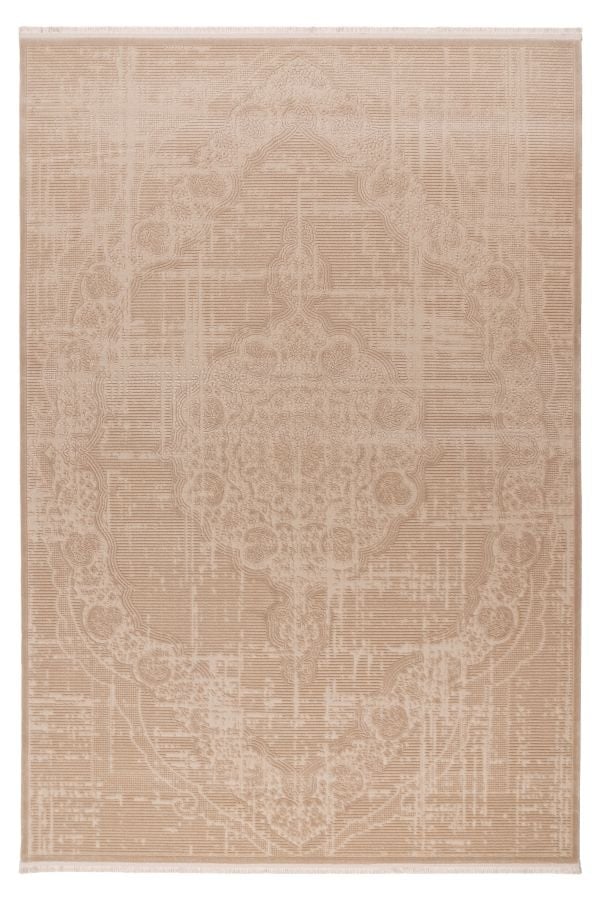 Verona Tradizionale - Modern Vloerkleed - Luxe Klassiek 3D Structuur - Laagpolig - Beige