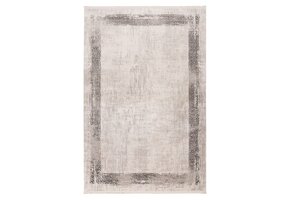 Venezia Tradizionale - Modern Vloerkleed Kader - Luxe 3D Structuur - Laagpolig - Zilver Grijs