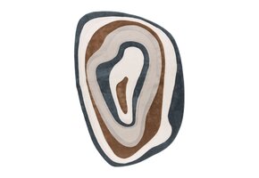 Livorno Japandi – Modern Organisch Vloerkleed - Luxe 3D Laagpolig - Terra Creme Beige