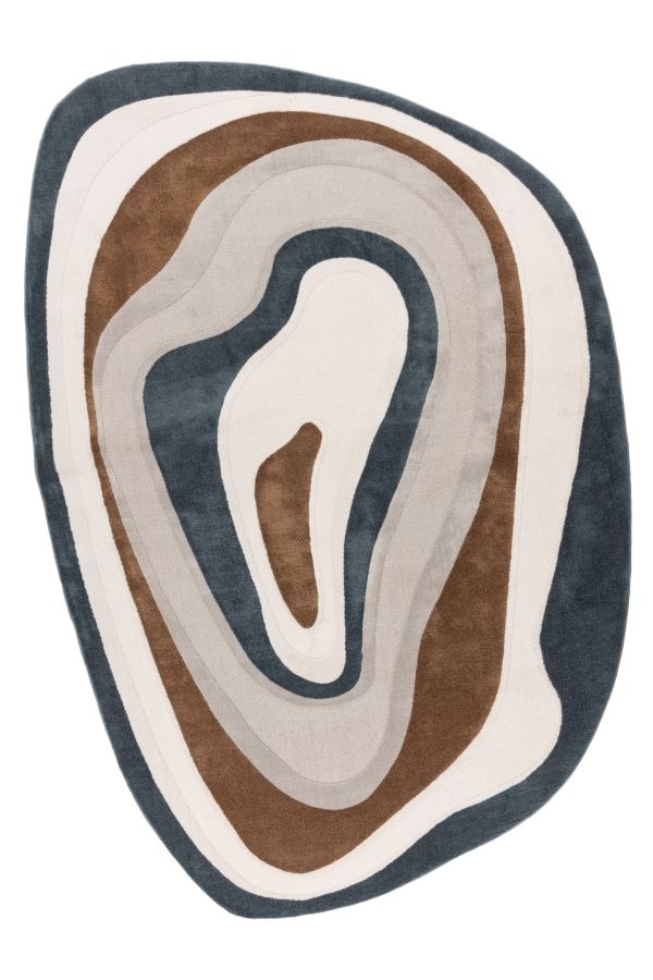 Livorno Japandi – Modern Organisch Vloerkleed - Luxe 3D Laagpolig - Terra Creme Beige