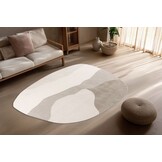 Livorno – Modern Organisch Vloerkleed - Luxe 3D Laagpolig - Creme Beige