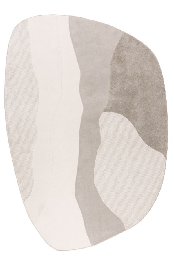 Livorno – Modern Organisch Vloerkleed - Luxe 3D Laagpolig - Creme Beige