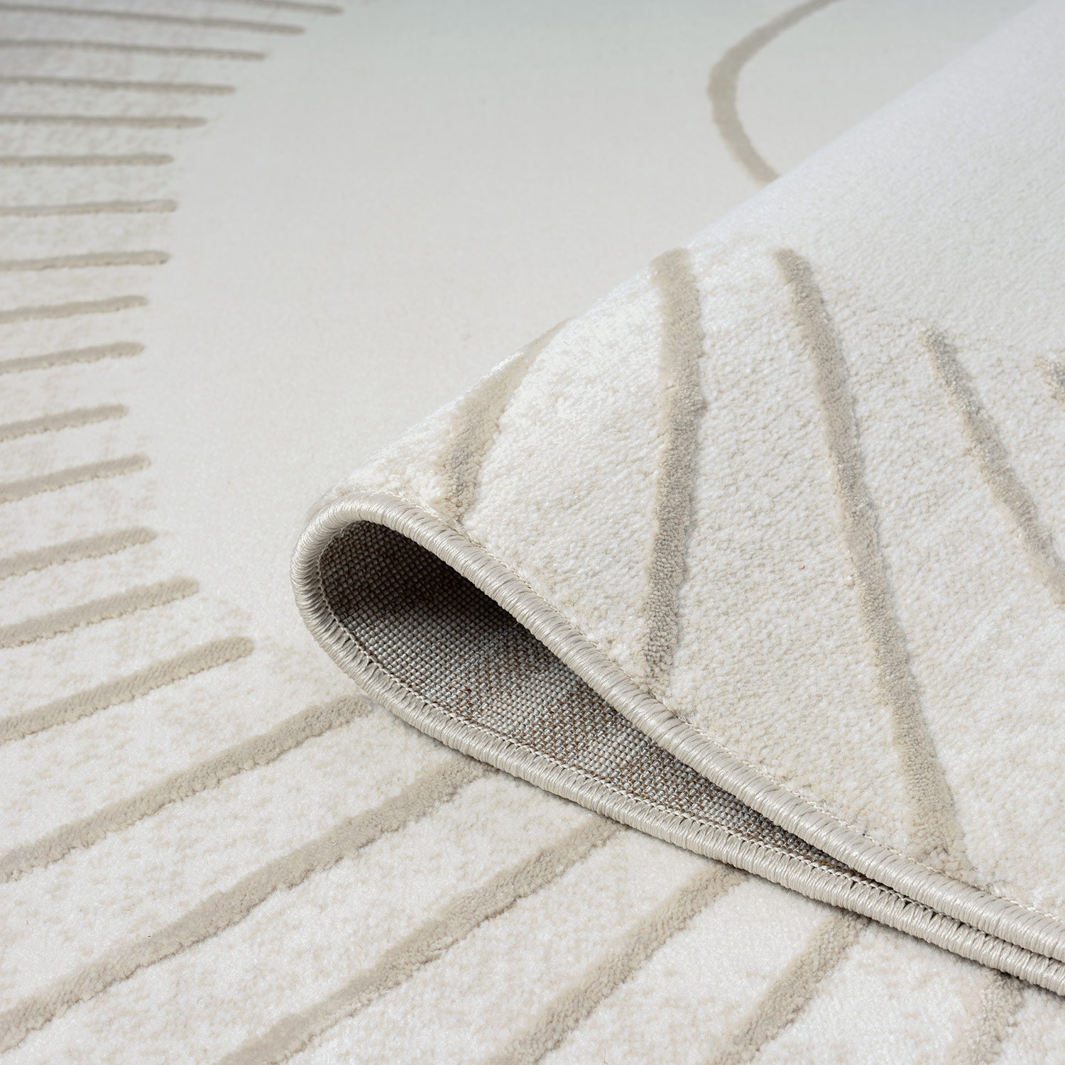 Mara Kinderkleed - 120 cm Rond - Creme Laagpolig