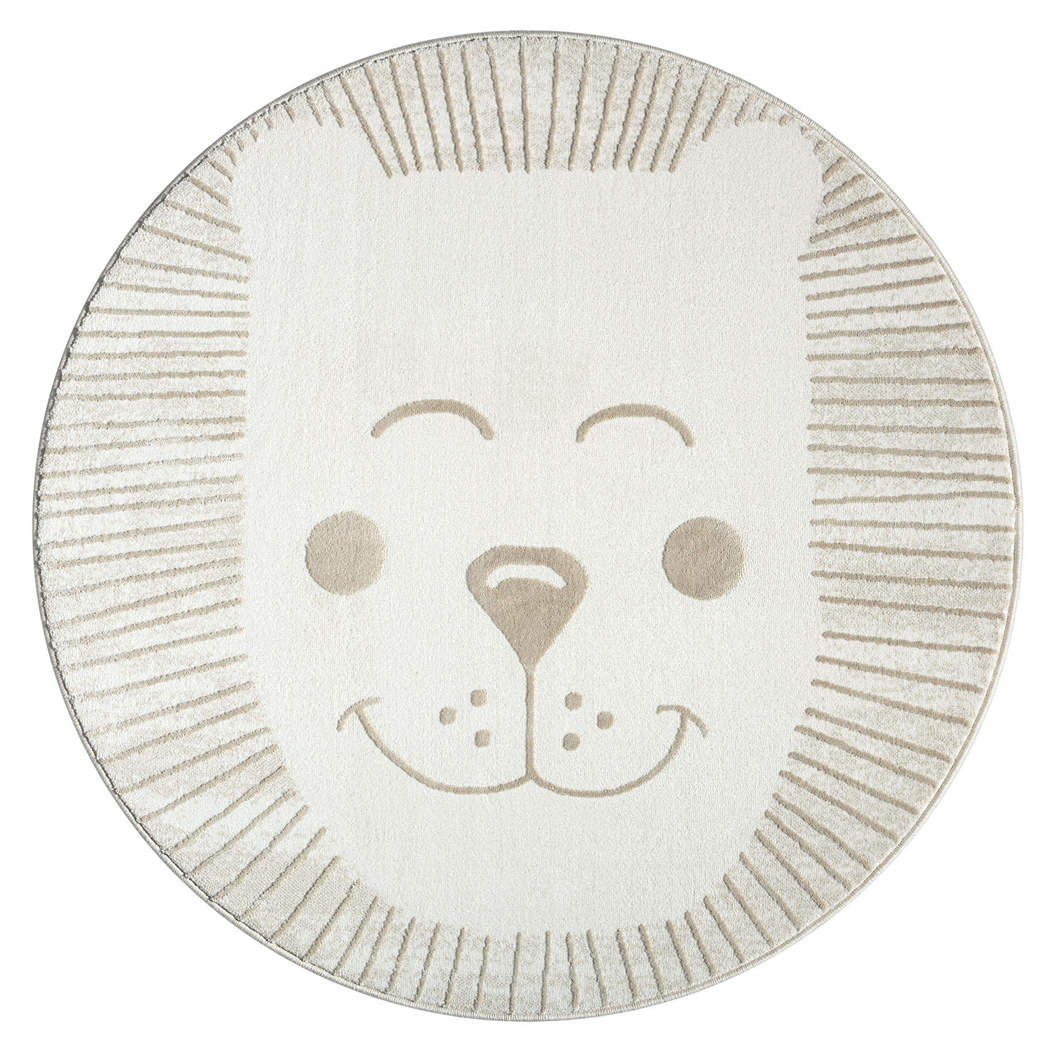 Mara Kinderkleed - 120 cm Rond - Creme Laagpolig