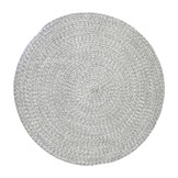 Corda Buitenkleed - Gevlochten - Handgemaakt - Rond - In & Outdoor Vloerkleed - Weerbestendig - Lichtgrijs