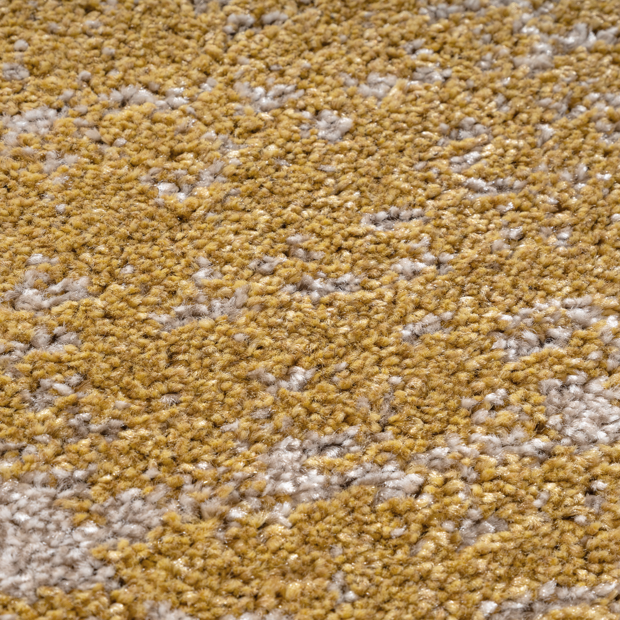 Relax Oslo - Laagpolig Vierkant Vloerkleed - Modern Tapijt - Geel Goud