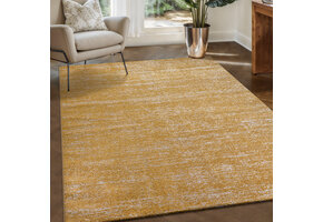 Relax Oslo - Laagpolig Effen Vloerkleed - Modern Tapijt - Geel Goud