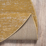 Relax Oslo - Laagpolig Vloerkleed - Rond - Modern Tapijt - Geel Goud