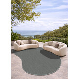 Brussels Uni Buitenkleed – Organisch -  Effen Indoor & Outdoor Vloerkleed – Tuinkleed, Balkonkleed – Zilver Grijs