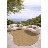 Brussels Uni Buitenkleed – Organisch -  Effen Indoor & Outdoor Vloerkleed – Tuinkleed, Balkonkleed – Jute Beige