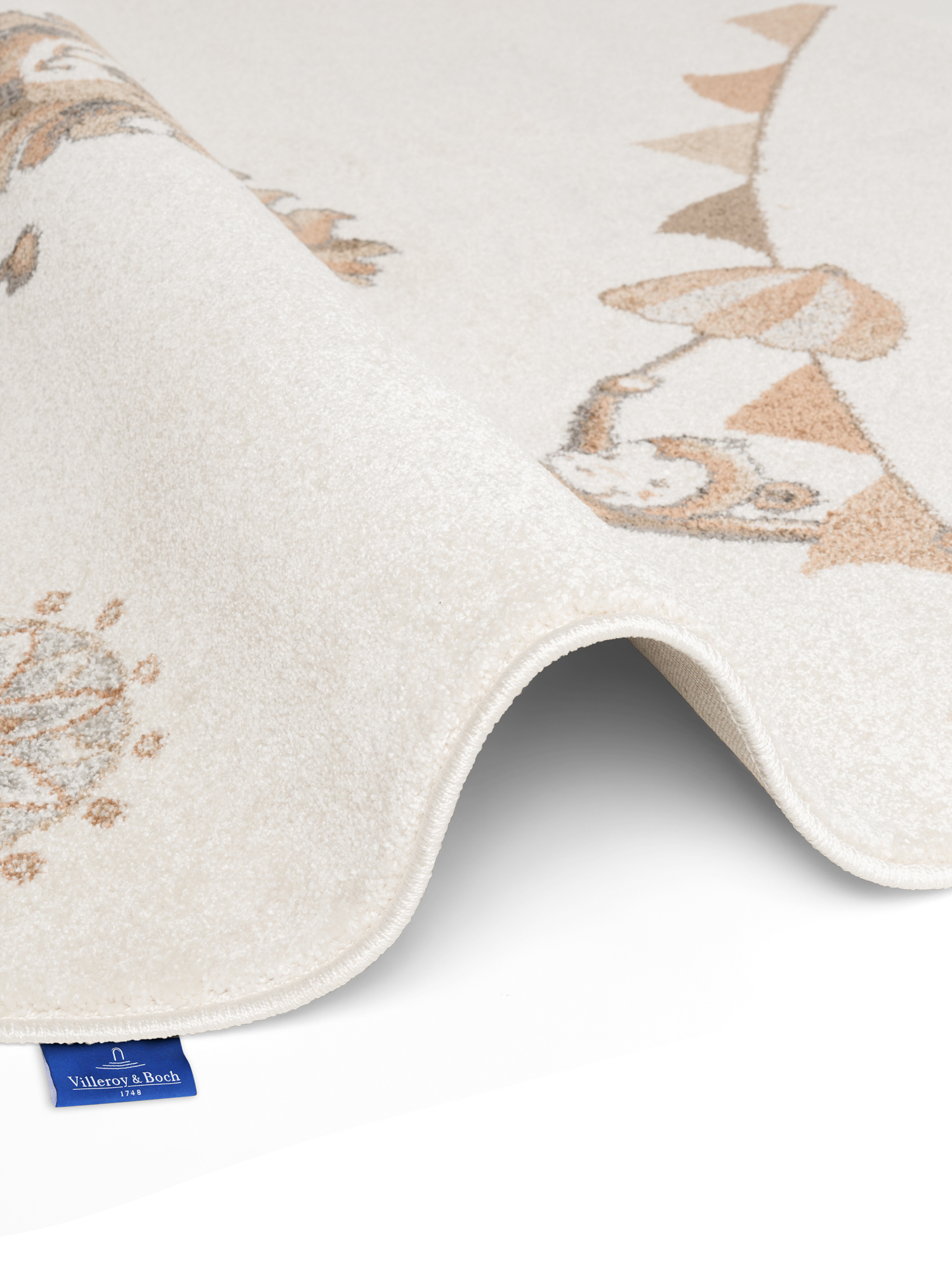 Villeroy & Boch Boho Kids Rond Vloerkleed Leeuw Rond Creme Multicolor