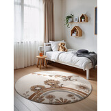 Villeroy & Boch Boho Kids Rond Vloerkleed Leeuw Rond Creme Multicolor