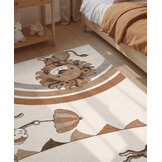 Villeroy & Boch Boho Kinder Vloerkleed Leeuw Rainbow Party Creme Multicolor