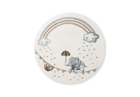 Villeroy & Boch Boho Kids Kinder Vloerkleed Olifant Rond Rainbow Creme Multicolor
