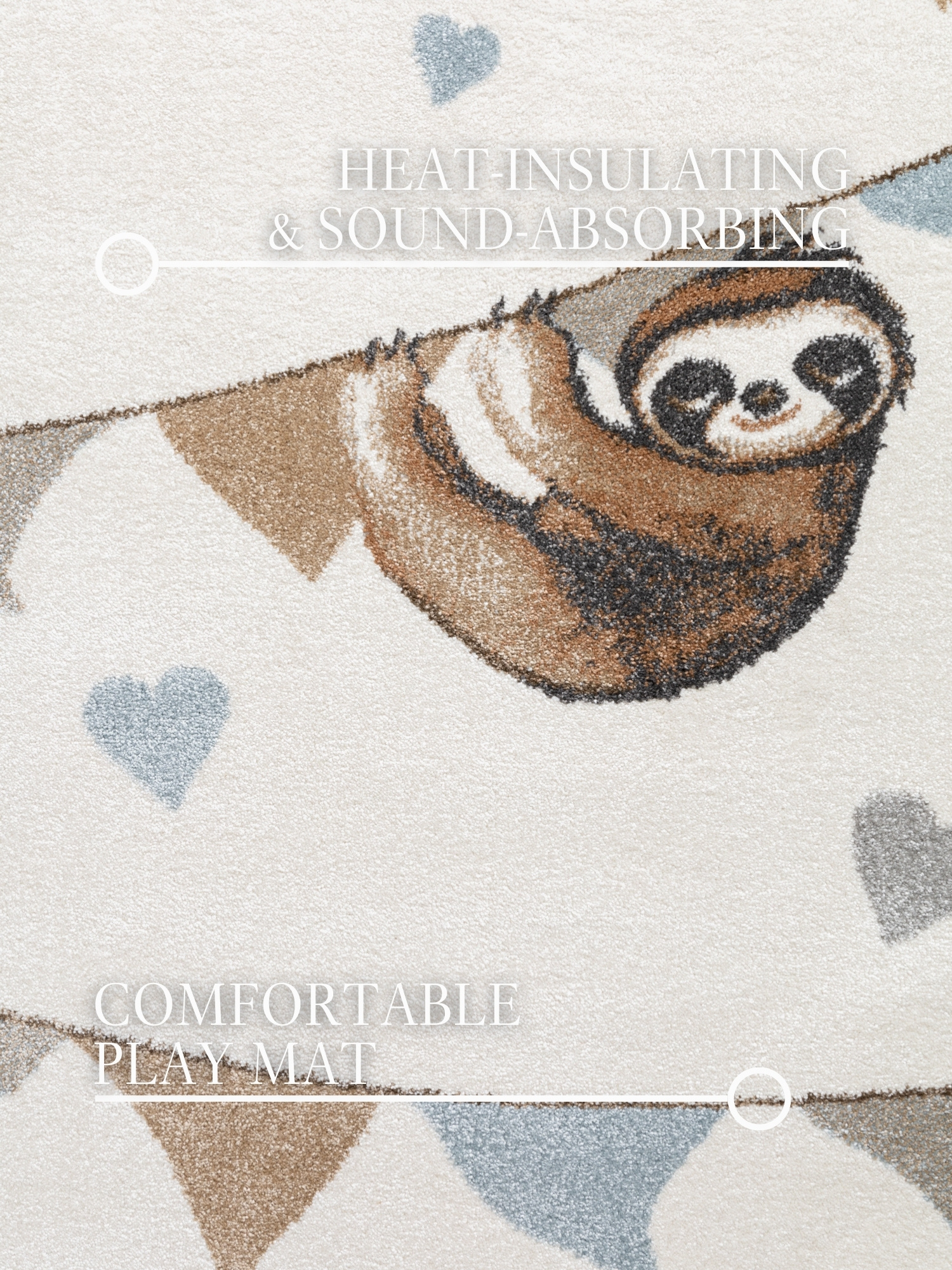 Villeroy & Boch Boho Kids Kinder Vloerkleed Olifant Rainbow Party Creme Multicolor