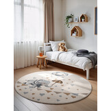Villeroy & Boch Boho Kids Kinder Vloerkleed Olifant Rond Rainy Creme Multicolor