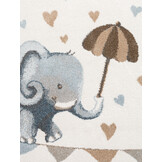 Villeroy & Boch Boho Kids Kinder Vloerkleed Olifant Rond Rainy Creme Multicolor