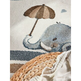 Villeroy & Boch Boho Kids Kinder Vloerkleed Olifant Rainy Party Creme Multicolor