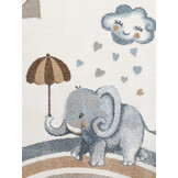 Villeroy & Boch Boho Kids Kinder Vloerkleed Olifant Rainy Party Creme Multicolor
