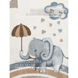 Villeroy & Boch Boho Kids Kinder Vloerkleed Olifant Rainy Party Creme Multicolor