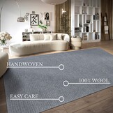 Villeroy & Boch Francois Handgeweven Wol Vloerkleed Zilver