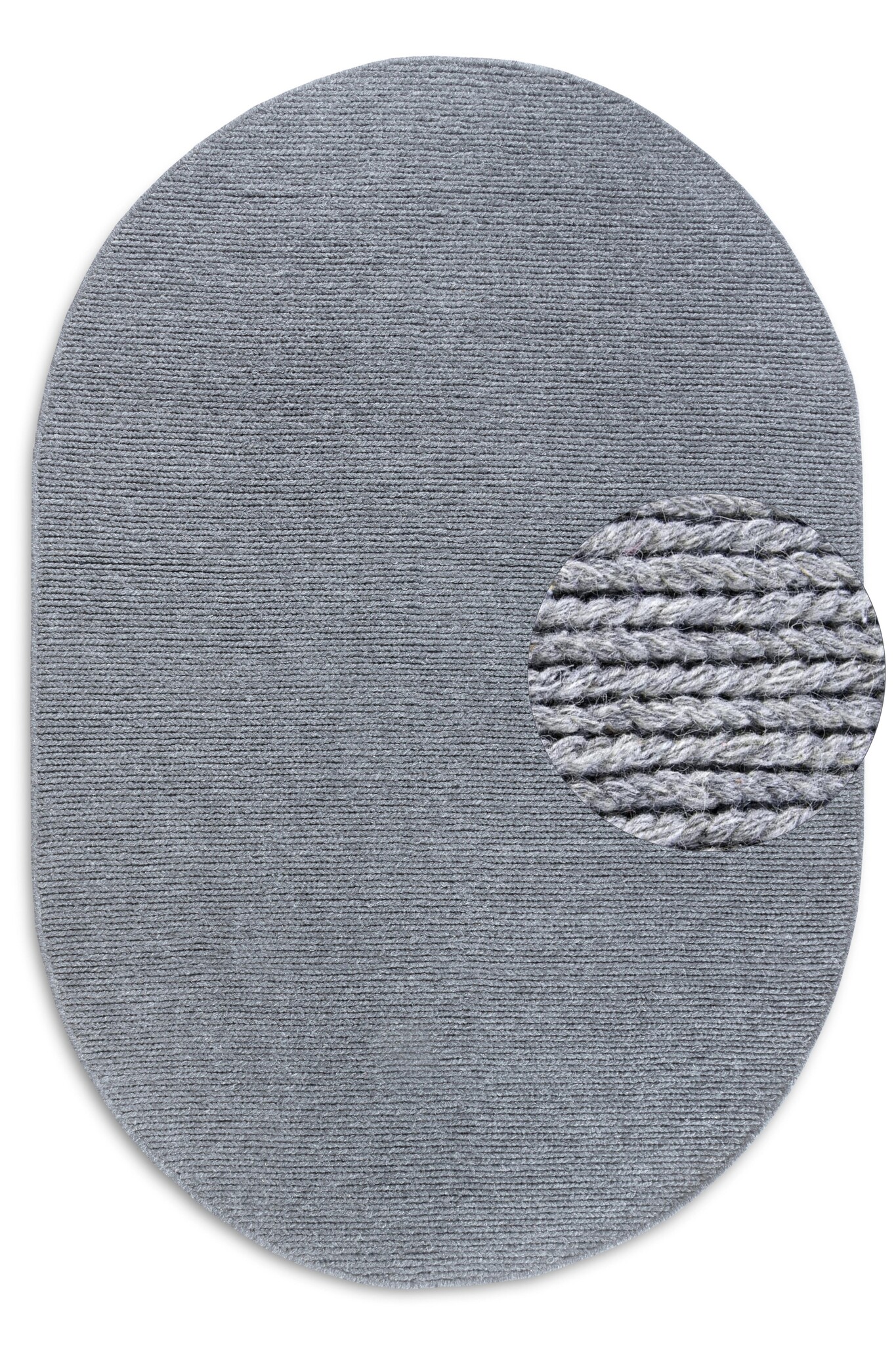 Villeroy & Boch Francois Ovaal Handgeweven Wol Vloerkleed Zilver