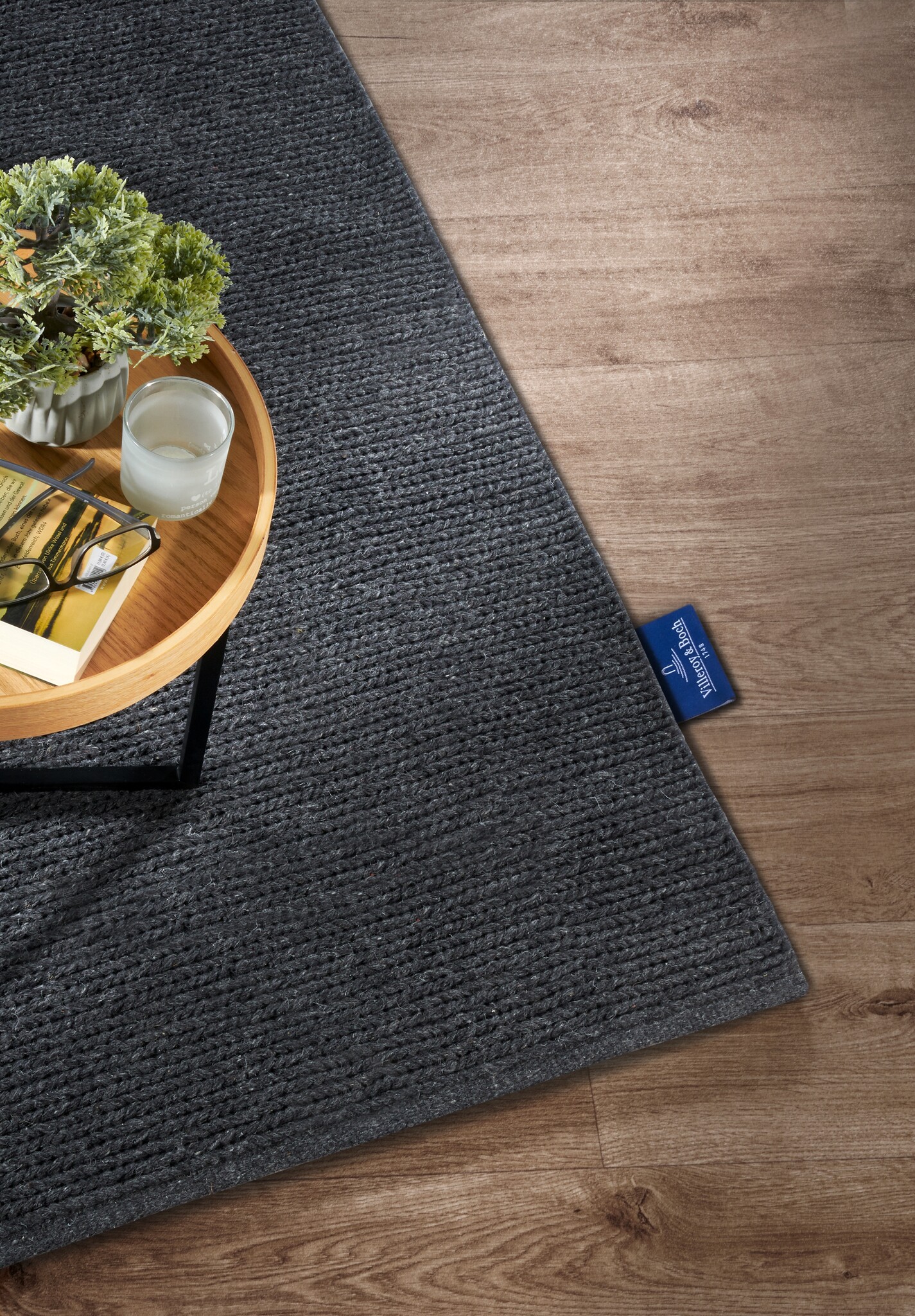 Villeroy & Boch Francois Handgeweven Wol Vloerkleed Antraciet