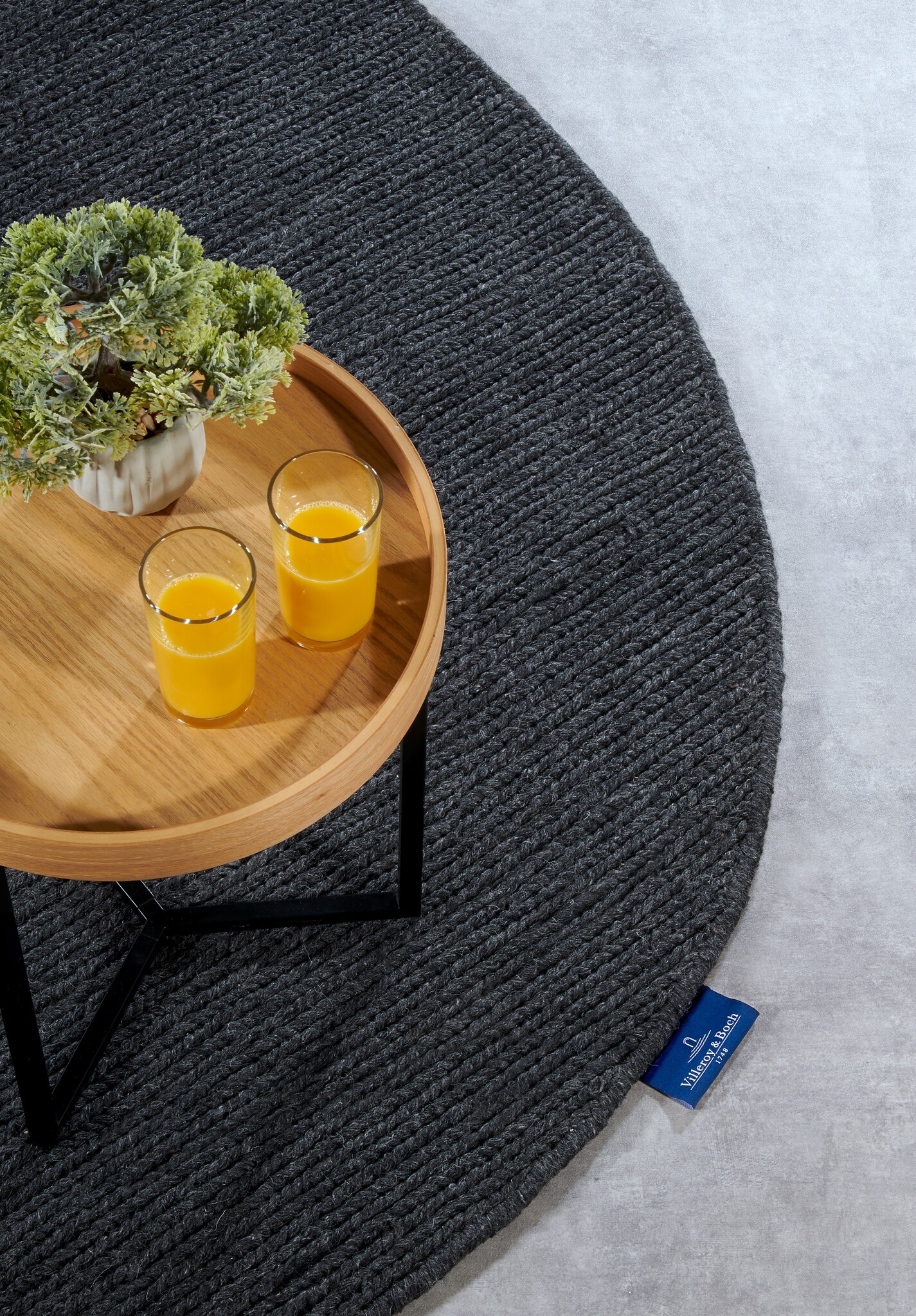 Villeroy & Boch Francois Ovaal Handgeweven Wol Vloerkleed Antraciet