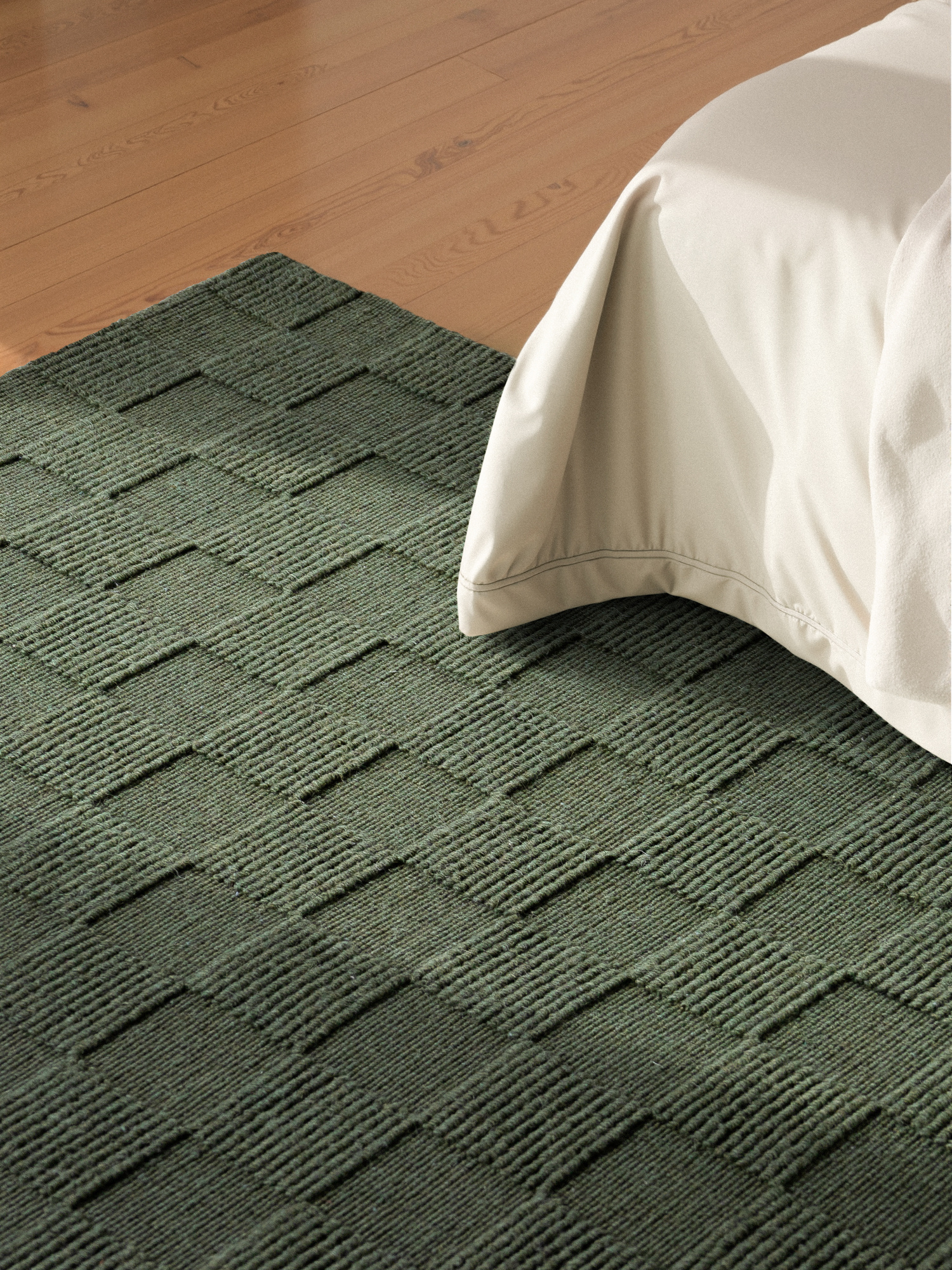 Villeroy & Boch Scala Handgeweven Wol Vloerkleed Groen