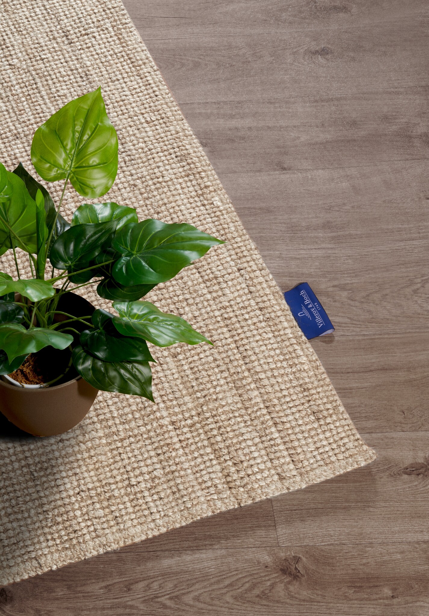 Villeroy & Boch Rosalie Jute Vloerkleed Beige Creme