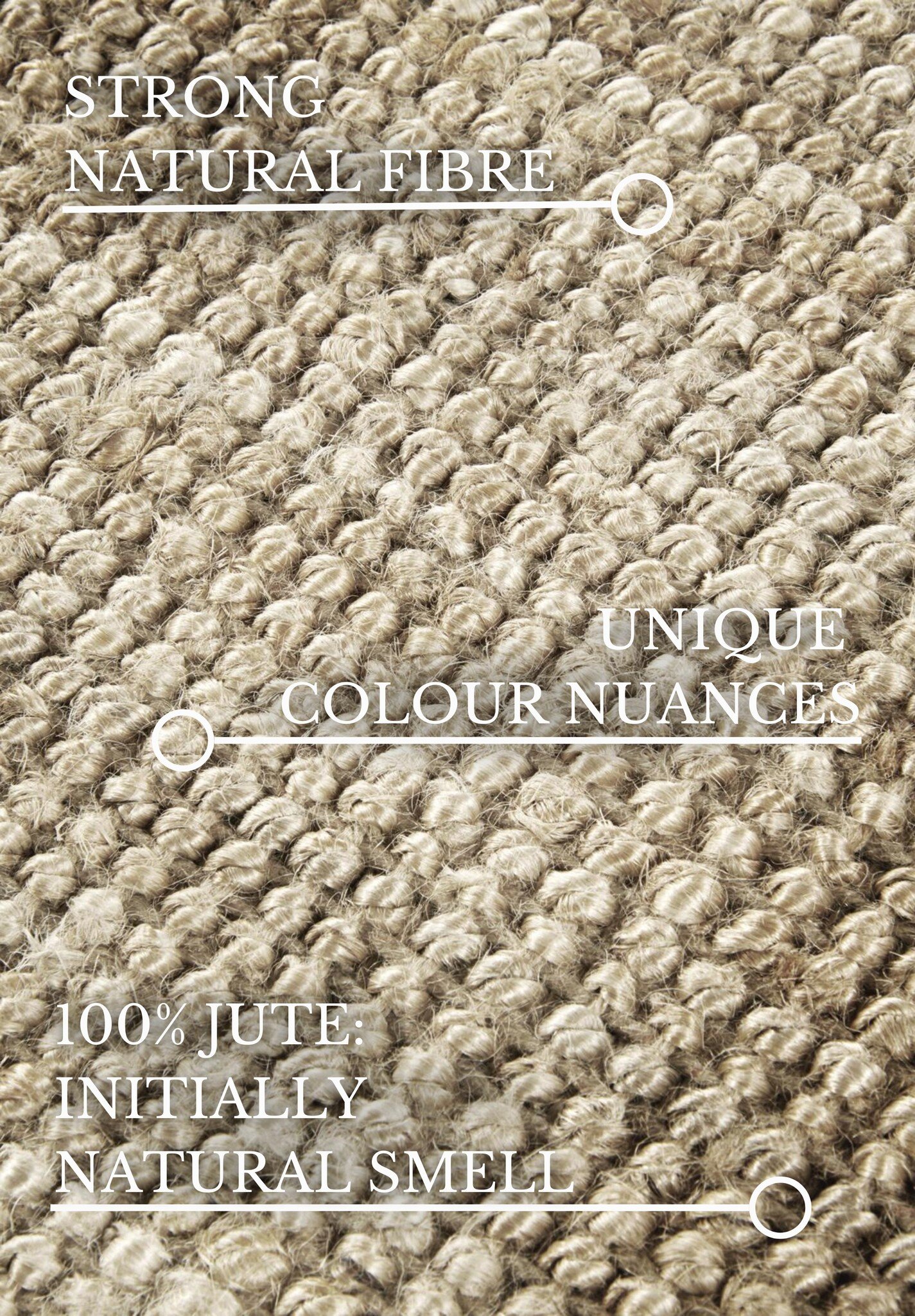 Villeroy & Boch Rosalie Jute Vloerkleed Beige Creme