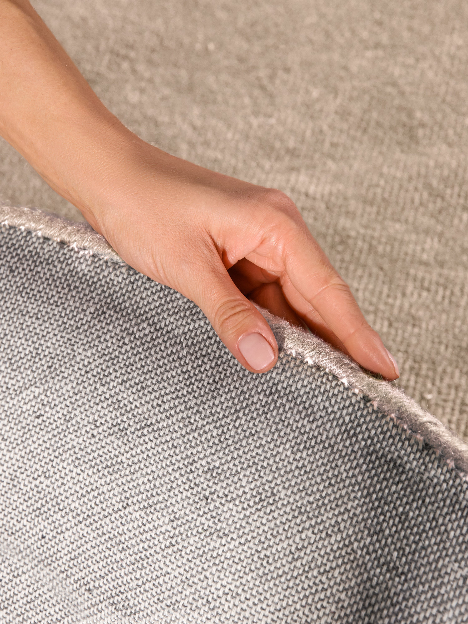 Villeroy & Boch Kari Wol Rond Vloerkleed Beige