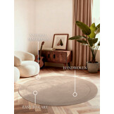 Villeroy & Boch Kari Wol Rond Vloerkleed Beige