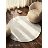 Villeroy & Boch Kari Wol Vloerkleed Organisch Rond Creme