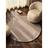 Villeroy & Boch Kari Wol Vloerkleed Organisch Rond Beige