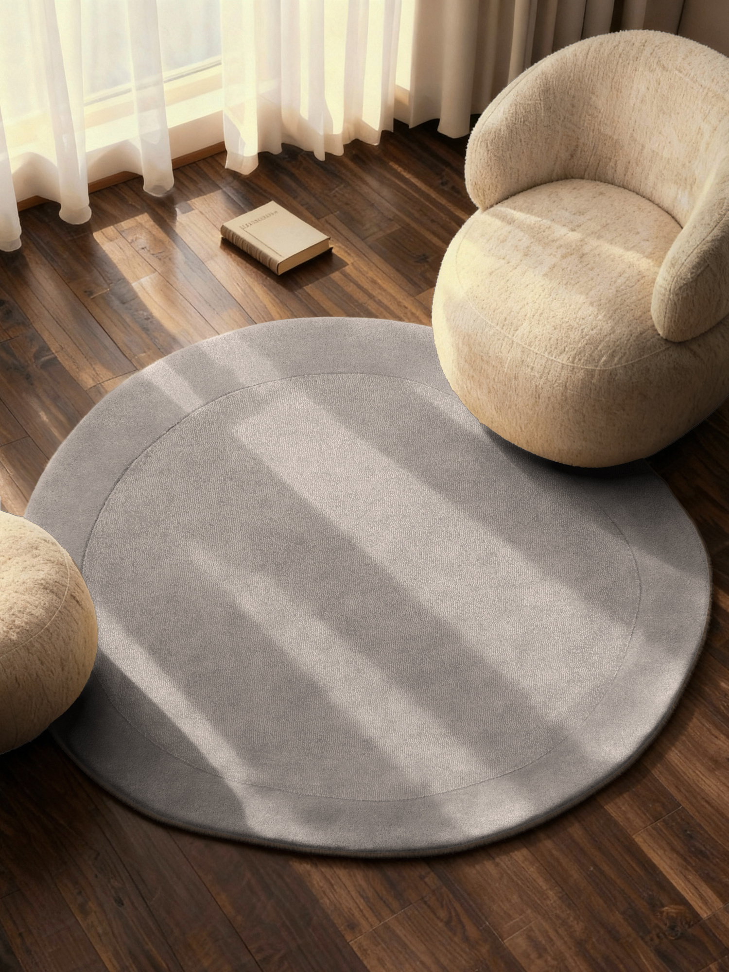 Villeroy & Boch Kari Wol Vloerkleed Organisch Rond Grijs