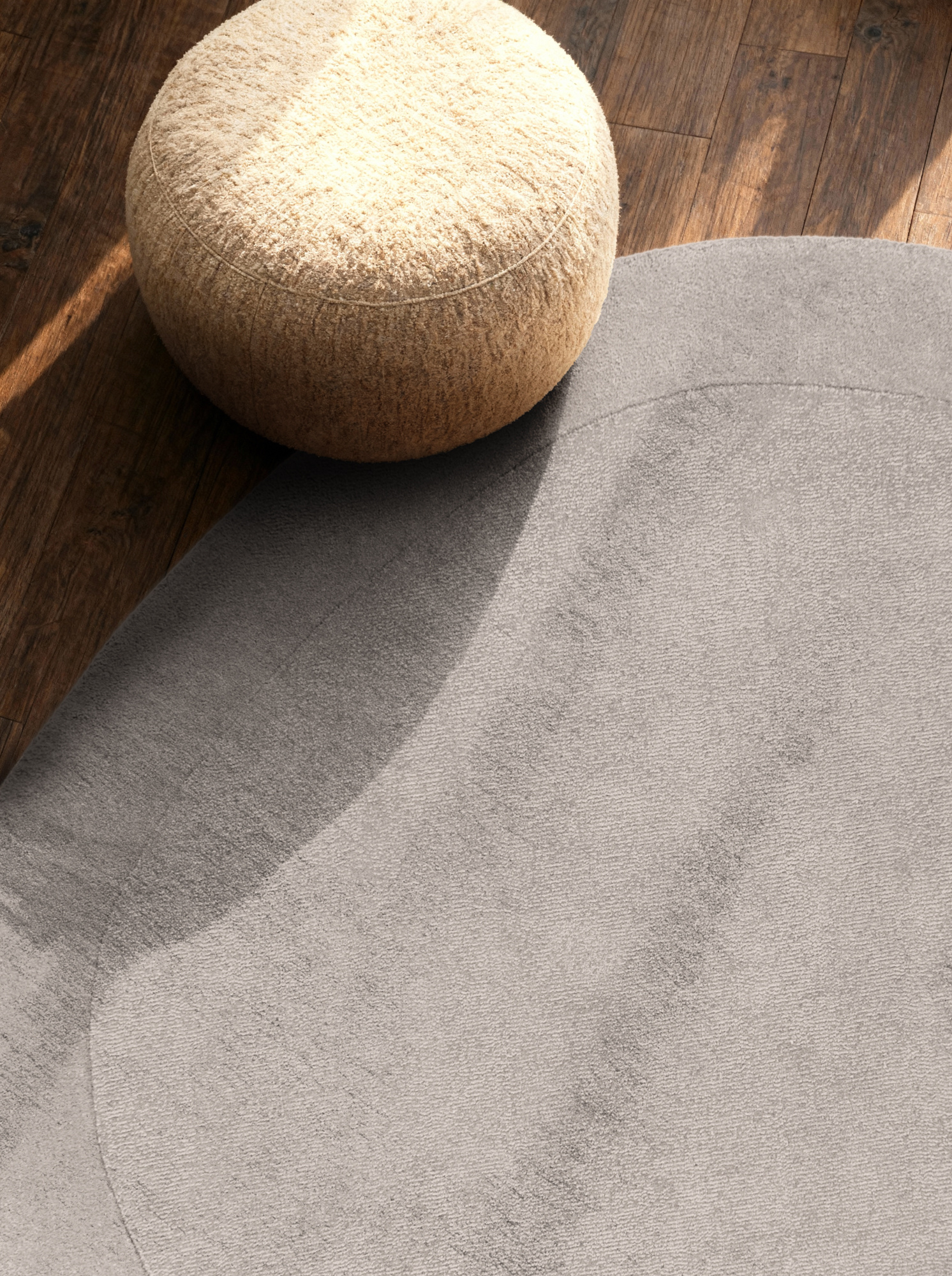 Villeroy & Boch Kari Wol Vloerkleed Organisch Rond Grijs