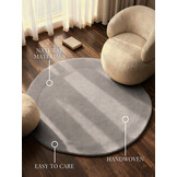 Villeroy & Boch Kari Wol Vloerkleed Organisch Rond Grijs