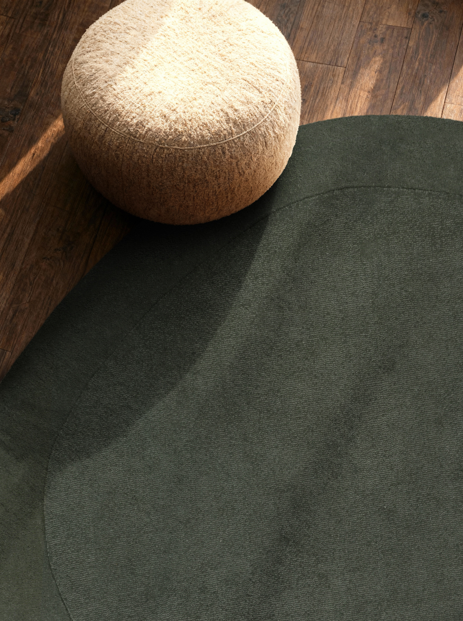 Villeroy & Boch Kari Wol Vloerkleed Organisch Rond Groen