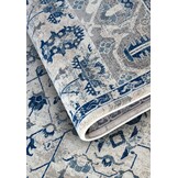 Villeroy & Boch Laagpolig Vintage Vloerkleed Creme Blauw