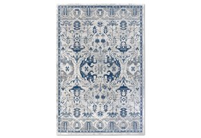 Villeroy & Boch Laagpolig Vintage Vloerkleed Creme Blauw