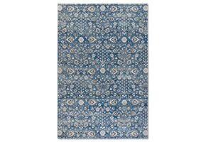 Villeroy & Boch Ernest Laagpolig Vintage Vloerkleed Blauw Creme