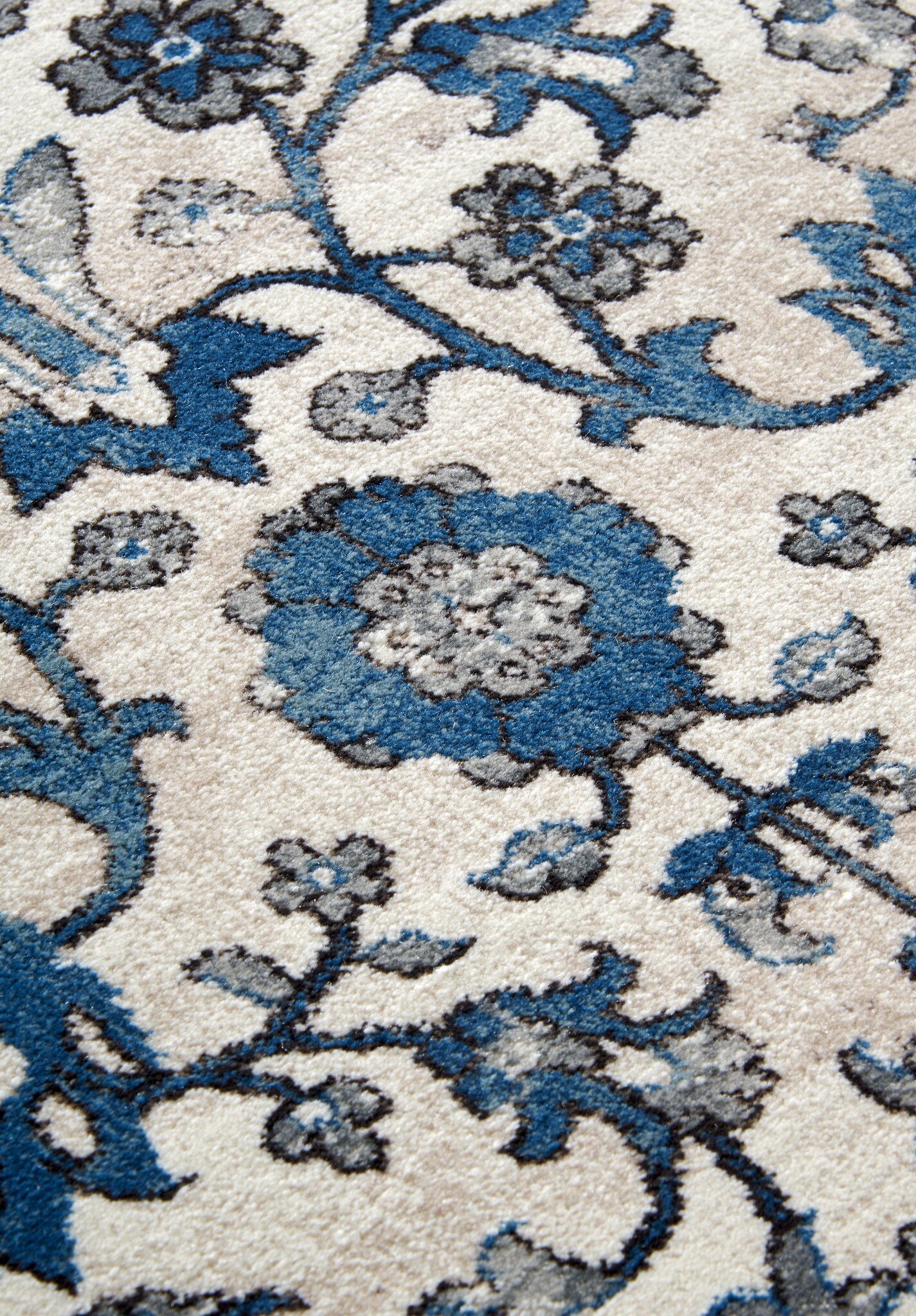 Villeroy & Boch Ernest Laagpolig Vintage Vloerkleed Creme Blauw