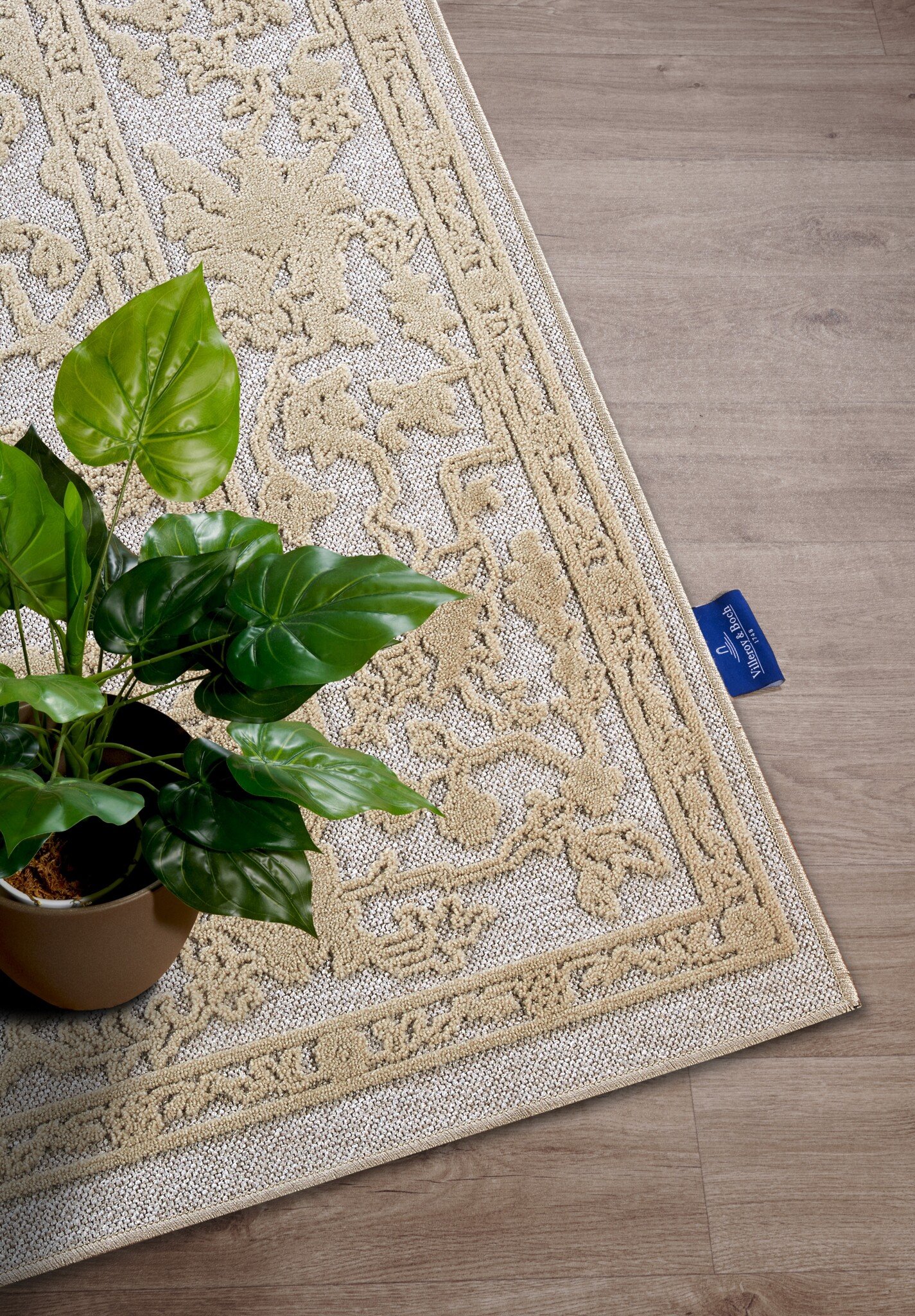 Villeroy & Boch Ambroise Laagpolig Vloerkleed Creme Beige