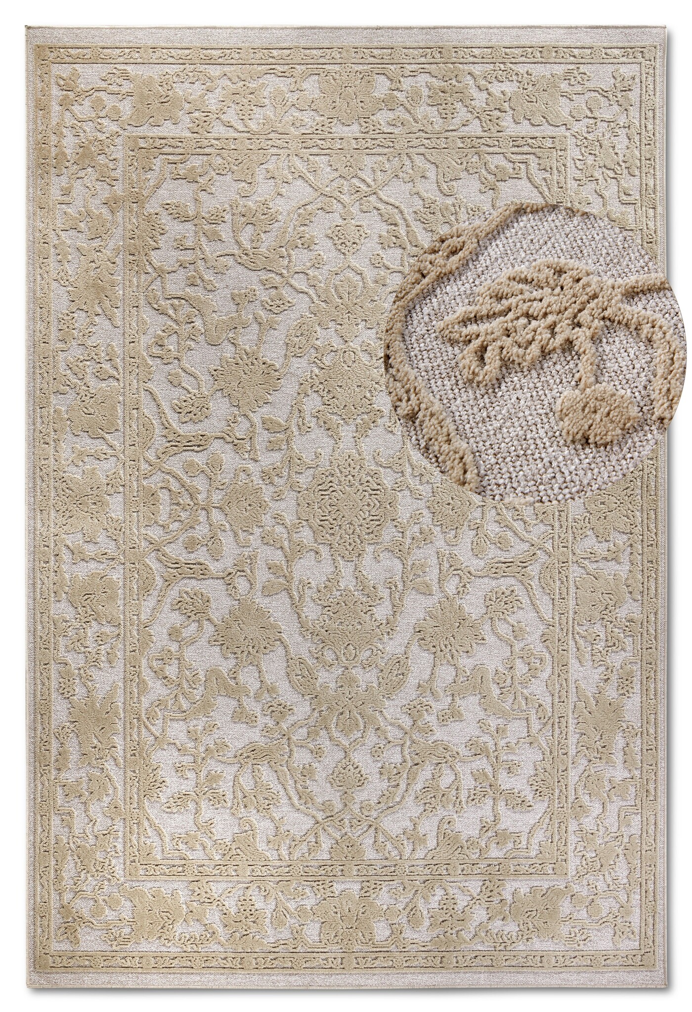 Villeroy & Boch Ambroise Laagpolig Vloerkleed Creme Beige