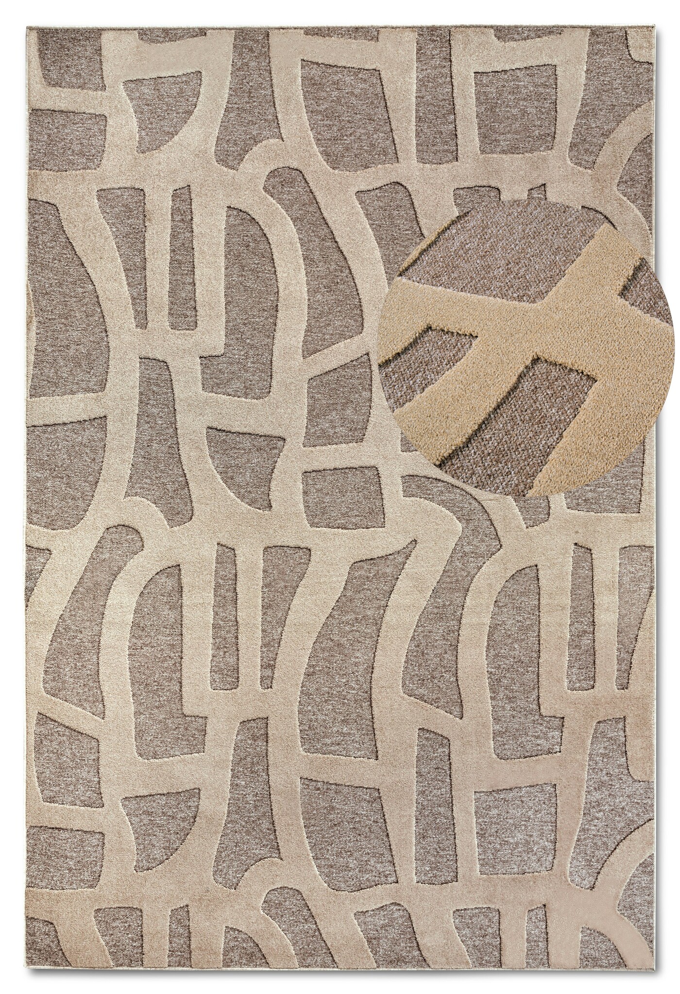 Villeroy & Boch Therese Laagpolig Vloerkleed Grijs Beige